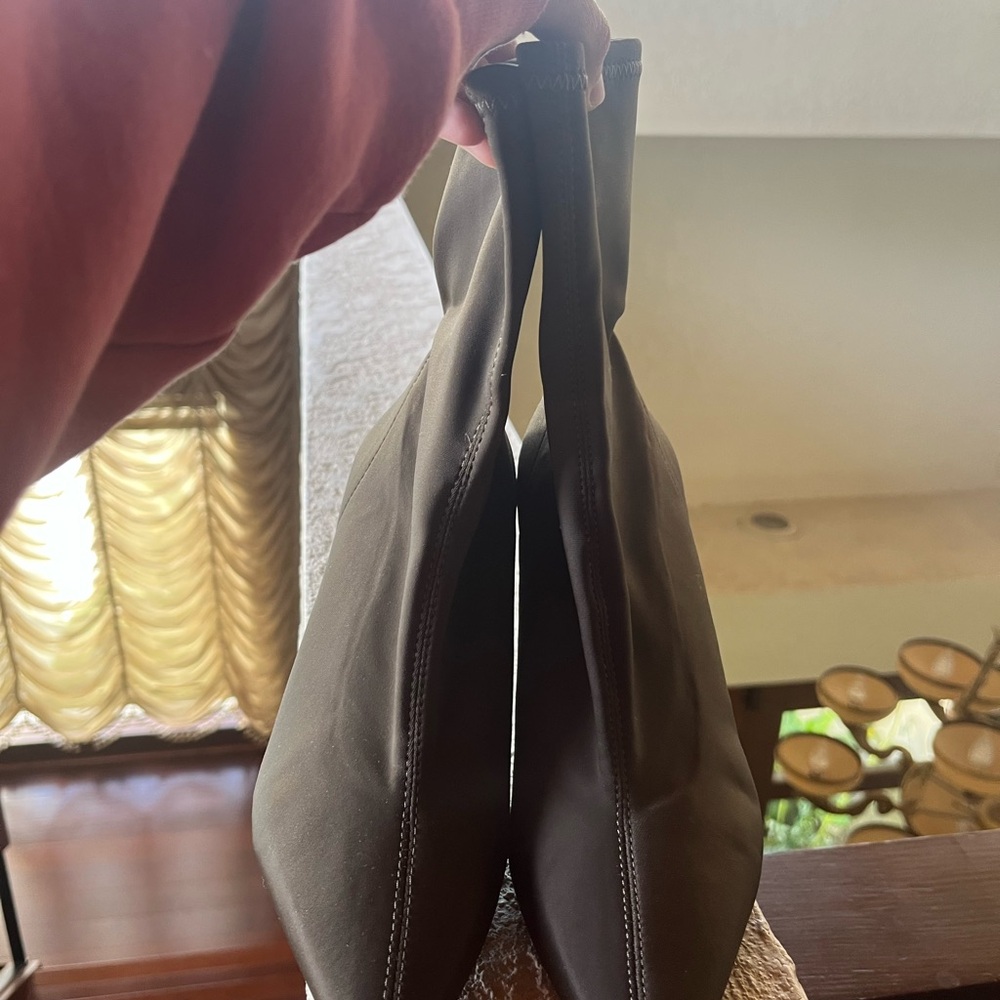 Elegant olive green Ankle Boots Heel - Picture 2 of 5